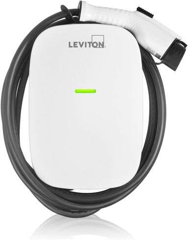 Leviton Level 2 Electric Vehicle (EV) Charger, 32 Amp, 208/240 VAC, 7.6 kW Output, 18' Charging Cable, Hardwired Charging Station, EV320 in Saudi Arabia
