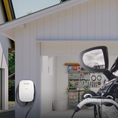 Leviton Level 2 Electric Vehicle (EV) Charger, 32 Amp, 208/240 VAC, 7.6 kW Output, 18' Charging Cable, Hardwired Charging Station, EV320 in Saudi Arabia