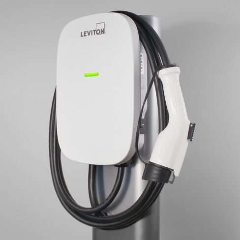 Leviton Level 2 Electric Vehicle (EV) Charger, 32 Amp, 208/240 VAC, 7.6 kW Output, 18' Charging Cable, Hardwired Charging Station, EV320 in Saudi Arabia