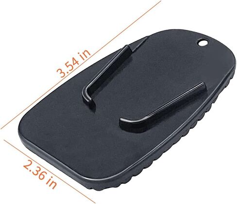 2 Pack Motorcycle Kickstand Pad, Side Stand Support Plate Add Stability Kick Stand Coaster for Parking on Hot Pavement, Grass, Soft Ground and More (Black) in Saudi Arabia