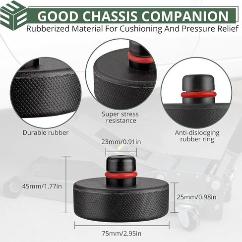 وسادة رافعة رفع EYPINS لطراز Tesla 3/Y/X/S، سجادات جاك مطاطية 4 قطع، أداة ملحقات محول وسادة رفع جاك مع حقيبة تخزين، وحماية البطارية والهيكل in Kuwait