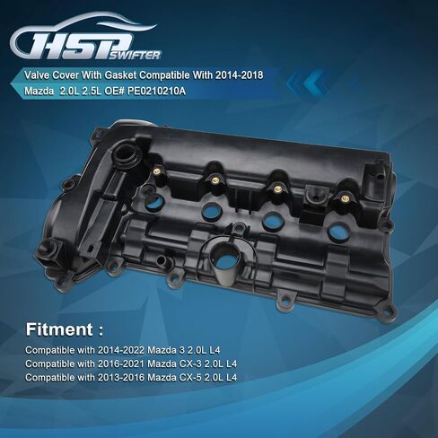 غطاء الصمام مع حشية متوافق مع 2014-2023 Mazda 3 2014-2021 Mazda 6 2020-2021 Mazda CX-30 2014-2017 Mazda CX-5 2.5L OE# PY0110210A in Saudi Arabia