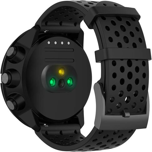 لسوار المعصم البديل Suunto Spartan Sport - حزام معصم بديل من السيليكون مقاس 24 مم لمعصم Suunto Spartan الرياضي HR Baro/Suunto D5/ Suunto 9 Baro in Kuwait