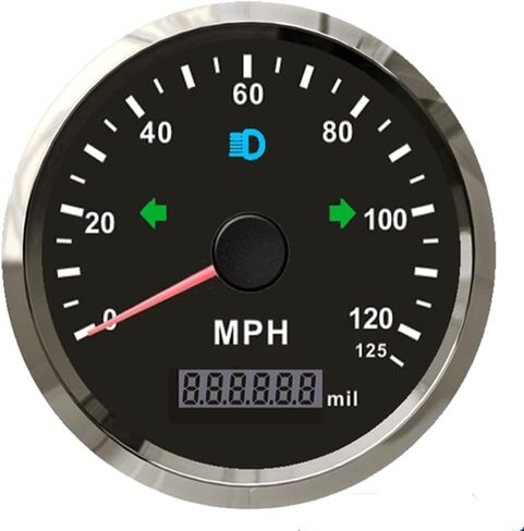 ELING GPS Speedometer Odometer 125MPH Mileage Adjustable Overspeed Alarm for Boat Car Truck Motorcycle 85mm in Kuwait