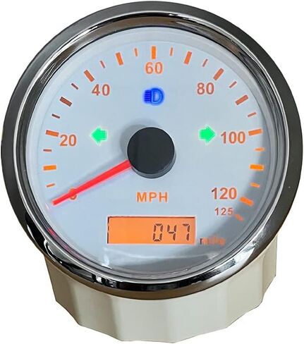 ELING GPS Speedometer Odometer 125MPH Mileage Adjustable Overspeed Alarm for Boat Car Truck Motorcycle 85mm in Kuwait