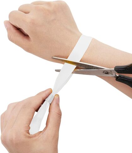 100 Pack Cloth Event Wristband,Color Wristbands Without Logo Resistant, Suitable for Lightweight Concert Wrist Strap for Activities, Parties (Color : White) in Saudi Arabia