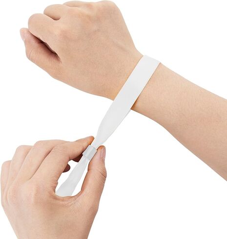 100 Pack Cloth Event Wristband,Color Wristbands Without Logo Resistant, Suitable for Lightweight Concert Wrist Strap for Activities, Parties (Color : White) in Saudi Arabia