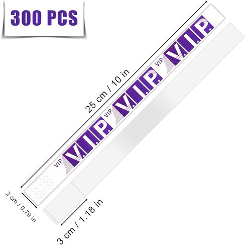 300pcs Paper Wristbands for Events, Identification Wristbands Lightweight VIP Paper Adhesive Bracelets for Events Concerts Clubs Festivals(Gold) in Saudi Arabia