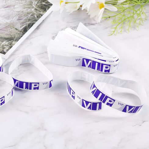 300pcs Paper Wristbands for Events, Identification Wristbands Lightweight VIP Paper Adhesive Bracelets for Events Concerts Clubs Festivals(Gold) in Saudi Arabia