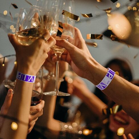 300pcs Paper Wristbands for Events, Identification Wristbands Lightweight VIP Paper Adhesive Bracelets for Events Concerts Clubs Festivals(Gold) in Saudi Arabia