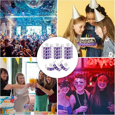 300pcs Paper Wristbands for Events, Identification Wristbands Lightweight VIP Paper Adhesive Bracelets for Events Concerts Clubs Festivals(Gold) in Saudi Arabia