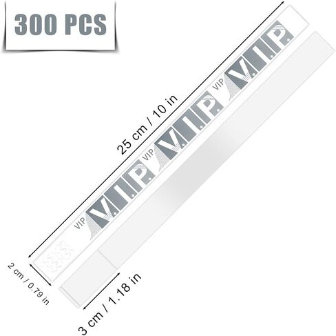 300pcs Paper Wristbands for Events, Identification Wristbands Lightweight VIP Paper Adhesive Bracelets for Events Concerts Clubs Festivals(Gold) in Saudi Arabia