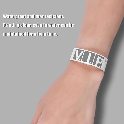 300pcs Paper Wristbands for Events, Identification Wristbands Lightweight VIP Paper Adhesive Bracelets for Events Concerts Clubs Festivals(Gold) in Saudi Arabia