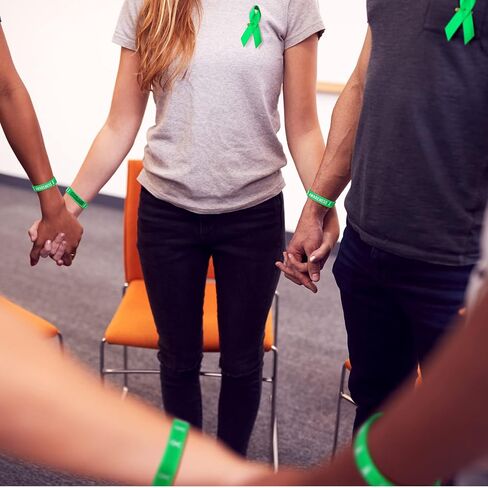 120 Pieces Mental Health Awareness Set include 60 Pieces Silicone Bracelets and 60 Pieces Green Ribbon Satin Pins, Motivational Wristbands Mental Health Awareness Month Gifts for Men Women (60 Set) in Saudi Arabia