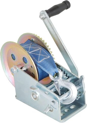 Heavy Duty Hand Winch 3500lbs Two-Way Adjustable Boat Trailer Winch with 10m 32ft Strap Crank Strap Gear Winch with Hook Fit for Boat Trailer or ATV in Saudi Arabia