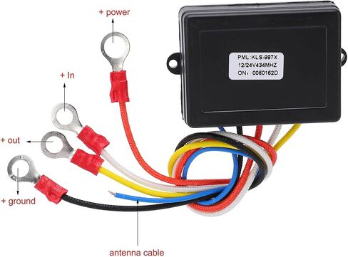 مجموعة التحكم عن بعد ونش لاسلكي، جهاز التحكم عن بعد Qiilu Winch، مفتاح التحكم عن بعد ونش لاسلكي 75 قدم، جهاز استقبال 434 ميجا هرتز، 12 فولت 24 فولت عالمي للسيارة ATV SUV، قطع غيار شاحنة ATV/UTV in Saudi Arabia