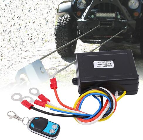 مجموعة التحكم عن بعد ونش لاسلكي، جهاز التحكم عن بعد Qiilu Winch، مفتاح التحكم عن بعد ونش لاسلكي 75 قدم، جهاز استقبال 434 ميجا هرتز، 12 فولت 24 فولت عالمي للسيارة ATV SUV، قطع غيار شاحنة ATV/UTV in Saudi Arabia
