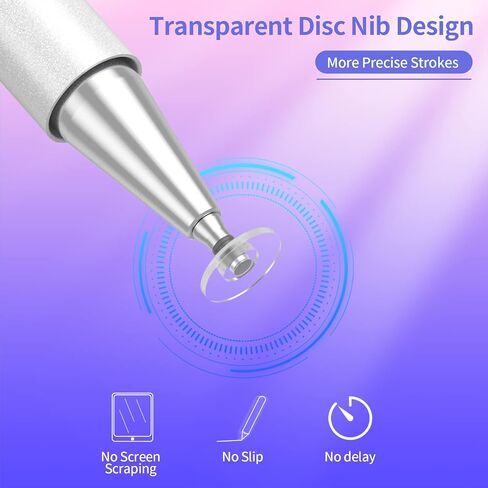 Stylus Pens for Touch Screens, 2 in 1 High Precision Magnetic Disc Universal Stylus Pen for iPad Compatible with All Touch Screens in Saudi Arabia