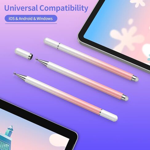 Stylus Pens for Touch Screens, 2 in 1 High Precision Magnetic Disc Universal Stylus Pen for iPad Compatible with All Touch Screens in Saudi Arabia