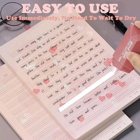6 قطع شريط تصحيح، شريط تصحيح أبيض صغير، أبيض لطيف للكتابة، سهل الاستخدام للتصحيحات الفورية في اللوازم المكتبية المدرسية (أخضر) in Kuwait