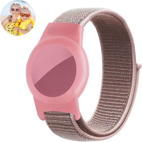 Bracelet for Apple AirTag Case, Nylon Air tag Bracelet for Kids Compatible with Apple Air tag, Anti Lost GPS Trackers Case Cover Elastic Watch Band for Toddlers Girls Boys Elders in Kuwait