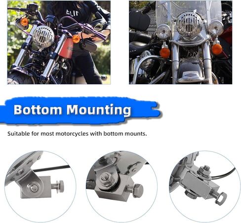 مصباح أمامي للدراجة النارية مقاس 7 بوصات مع قناع، ضوء دائري عتيق مقاس 7 بوصات مناسب عالميًا لـ Harley Cafe Racer Touring Road King Softail Ultra Classic Electra Fatboy - حامل سفلي من الكروم in Kuwait