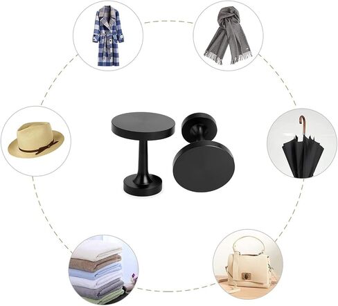 Set of 2 Window Drapery Medallion Holdbacks Curtain Tiebacks Multi Use Wall Hooks Home Decor Accessories (Black) in Saudi Arabia