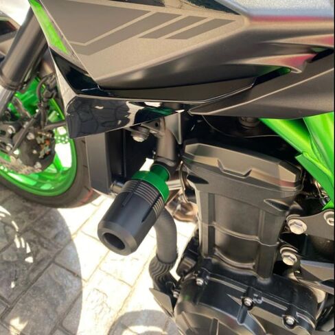 MOWOK Frame Sliders Fit for Kawasaki Ninja ZX6R ZX-6R ZX 636 2019 2020 2021 2022 2023 Motorcycle Accessories Crash Protection pad Falling Protector Frame Sliders (Black) in Saudi Arabia