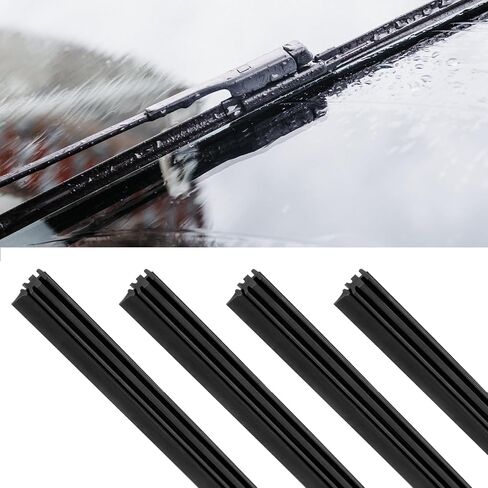 32" Wiper Blades Refill, 4 PCS Universal Frameless Windshield Wiper Replacement Adjustable Size Auto Windscreen Wiper Rubber Strip for Most Cars Buses Lorries Trucks, DIY Accessories for Vehicles in Saudi Arabia