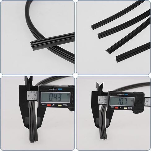 32" Wiper Blades Refill, 4 PCS Universal Frameless Windshield Wiper Replacement Adjustable Size Auto Windscreen Wiper Rubber Strip for Most Cars Buses Lorries Trucks, DIY Accessories for Vehicles in Saudi Arabia