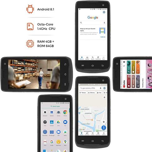 MUNBYN Android Barcode Scanner with Full Screen, Android 11 Honeywell Barcode Scanner N6703 Engine, 5.5" PDA, NFC Handheld Mobile Computer, Wi-Fi 6, 4G BT, Wireless Inventory Scanner Data Collector in Saudi Arabia