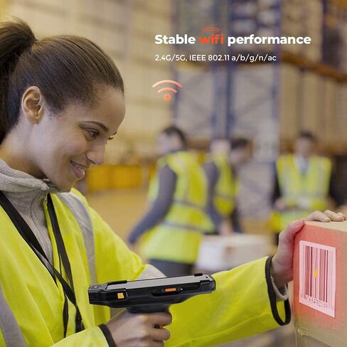 MUNBYN Android Barcode Scanner with Full Screen, Android 11 Honeywell Barcode Scanner N6703 Engine, 5.5" PDA, NFC Handheld Mobile Computer, Wi-Fi 6, 4G BT, Wireless Inventory Scanner Data Collector in Saudi Arabia