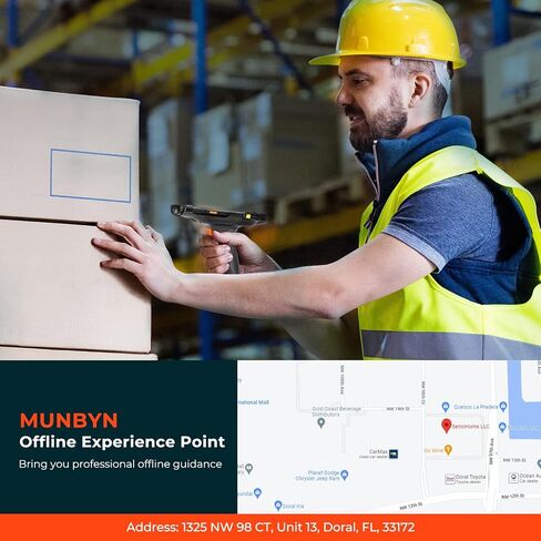 MUNBYN Android Barcode Scanner with Full Screen, Android 11 Honeywell Barcode Scanner N6703 Engine, 5.5" PDA, NFC Handheld Mobile Computer, Wi-Fi 6, 4G BT, Wireless Inventory Scanner Data Collector in Saudi Arabia