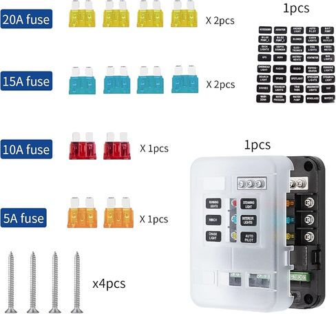 12V Fuse Block Fuse and Relay Box Kit With ACC Interface for Automotive Car Truck Marine Boat in Saudi Arabia