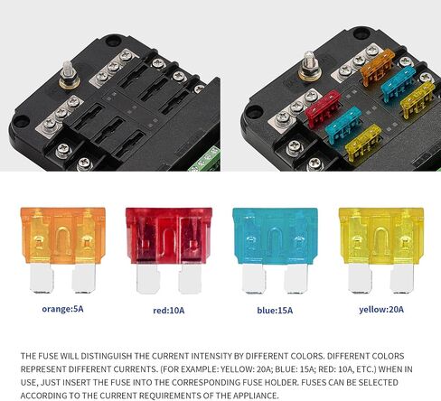 12V Fuse Block Fuse and Relay Box Kit With ACC Interface for Automotive Car Truck Marine Boat in Saudi Arabia