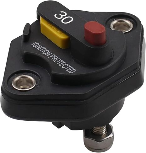 12V 24V 32V DC Panel Mount Circuit Breaker 50A with Manual Reset Button Switchable for Auto Truck RV Marine Trailer Waterproof 50A in Saudi Arabia