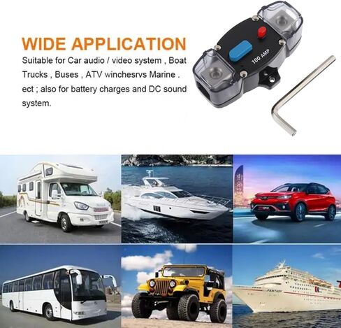 200A 12-48 Volt DC Self Recovery Circuit Breaker with Manual Reset Button for Automotive Rv Marine Boat in Kuwait