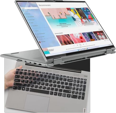 2 Pack Matte Screen Protector for 2023 Lenovo Yoga 7i 2-in-1 16 inch Laptop With Keyboard Cover, Full Screen Coverage Eye Protection Anti Glare Filter in Saudi Arabia