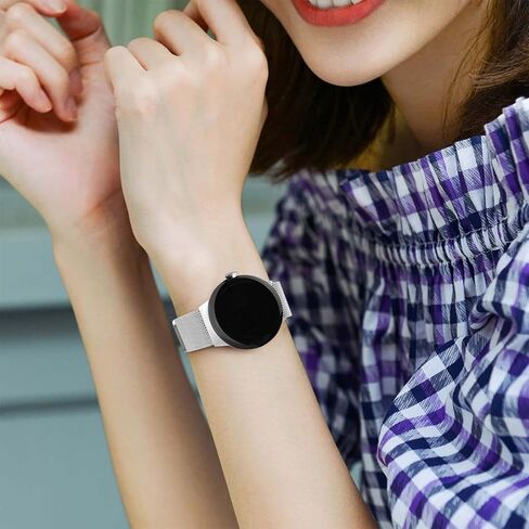 سوار معدني من Amzpas متوافق مع أحزمة ساعة Google Pixel للنساء والرجال، حلقة شبكية من الفولاذ المقاوم للصدأ قابلة للتعديل، حزام بديل لساعة Google Pixel/Pixel Watch 2 Band in Kuwait