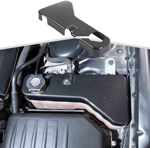 Coolant Tank Cover Engine Trim Compatible with Dodge Charger 2011-2023,for Dodge Challenger 2011-2023,for Chrysler 300c 2011-2023,Black in Kuwait