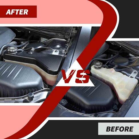 Coolant Tank Cover Engine Trim Compatible with Dodge Charger 2011-2023,for Dodge Challenger 2011-2023,for Chrysler 300c 2011-2023,Black in Kuwait