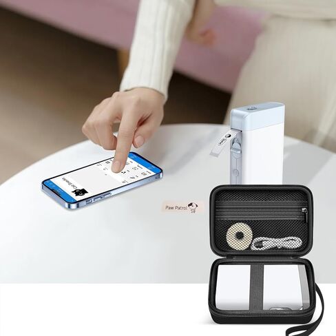 حافظة PAIYULE متوافقة مع صانع الملصقات Nelko P21، حامل تخزين صغير للطابعة لـ Phomemo D30 D35/ للتذكير/للألوان/للSUPVAN/لشريط طباعة الملصقات الحرارية BAQICK (صندوق فقط) in Kuwait