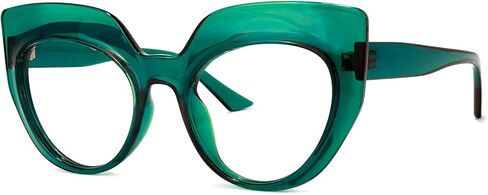 VOOGLAM Oversized Thick Cat Eye Blue Light Blocking Glasses, Fashion Vintage Frame Fake Glasses for Women Cortney in Saudi Arabia