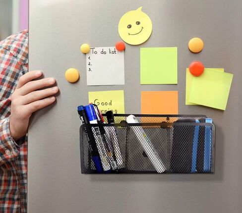 Magnetic Pencil Holder, Magnetic Pen Cup 2 Packs, Locker Organizers with 3 Magnets, Magnetic Pen Holder for Refrigerator in Saudi Arabia