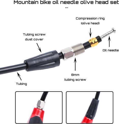 SING F LTD BH90 Cable Hose Set Olive Connector Insert Connecting Bolt Bleed Kit Hydraulic Brake Hose Olive Inset Repair Kit for Bike Replacement Part in Saudi Arabia