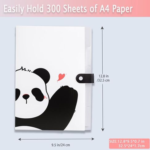 منظم مجلد ملفات باندا أكورديون - قابل للتوسيع باستخدام الملصقات، وحقيبة تنظيم المستندات للمستندات بحجم الحروف in Kuwait