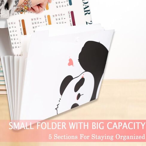 منظم مجلد ملفات باندا أكورديون - قابل للتوسيع باستخدام الملصقات، وحقيبة تنظيم المستندات للمستندات بحجم الحروف in Kuwait