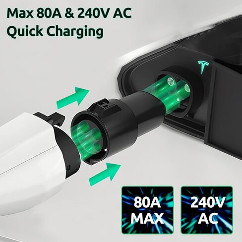 محول Tesla J1772 - قم بتوصيل شواحن SAE J1772 بمركبة Tesla الخاصة بك - متوافق مع الطراز 3/Y/S/X - تعظيم خيارات شحن EV [حصريًا لمالكي Tesla] in Kuwait