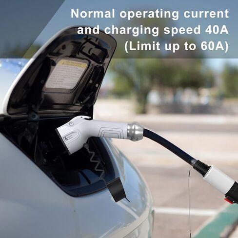 محول شحن محمول من Tesla إلى J-1772 متوافق مع J1772 EV Max 60A 250V AC أبيض in Kuwait