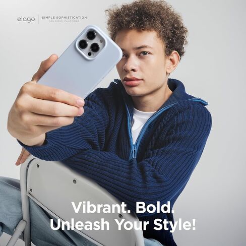جراب Elago متوافق مع iPhone 15، جراب من السيليكون السائل، غطاء واقٍ لكامل الجسم، مقاوم للصدمات، جراب هاتف نحيف، بطانة ناعمة من الألياف الدقيقة مضادة للخدش، 6.1 بوصة (أزرق فاتح) in Kuwait